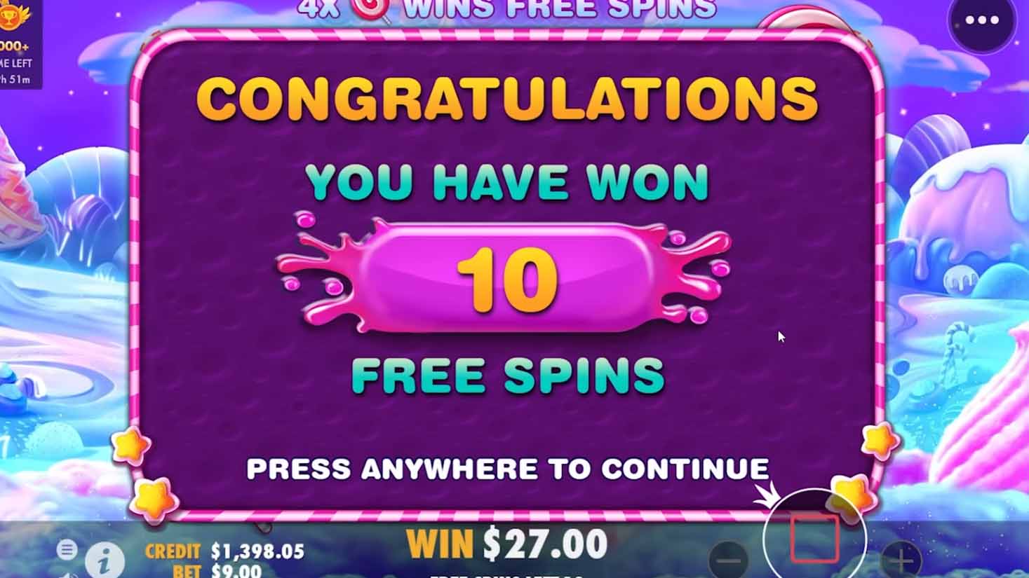 Бонусная игра Sweet Bonanza